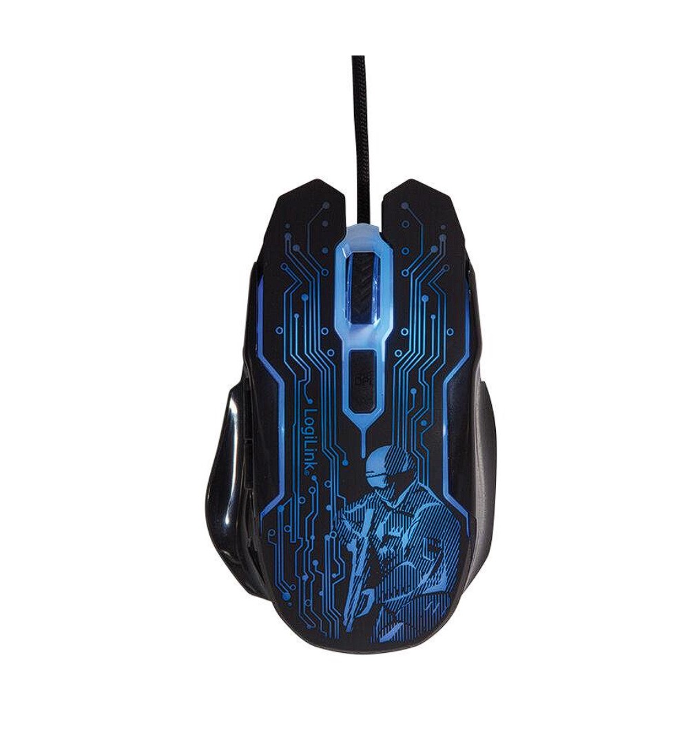 LogiLink Gaming Maus, USB, 6-button, 2400dpi