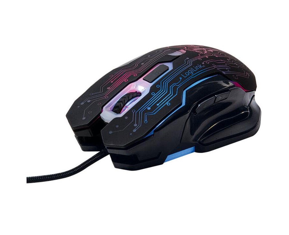 LogiLink Gaming Maus, USB, 6-button, 2400dpi